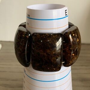 Elegant Brown Resin Bracelet